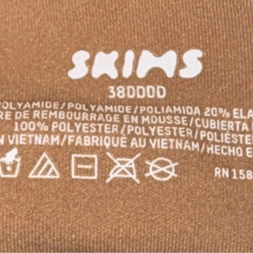 SKIMS Light Brown Seamless T-Shirt Bra 38DDDD